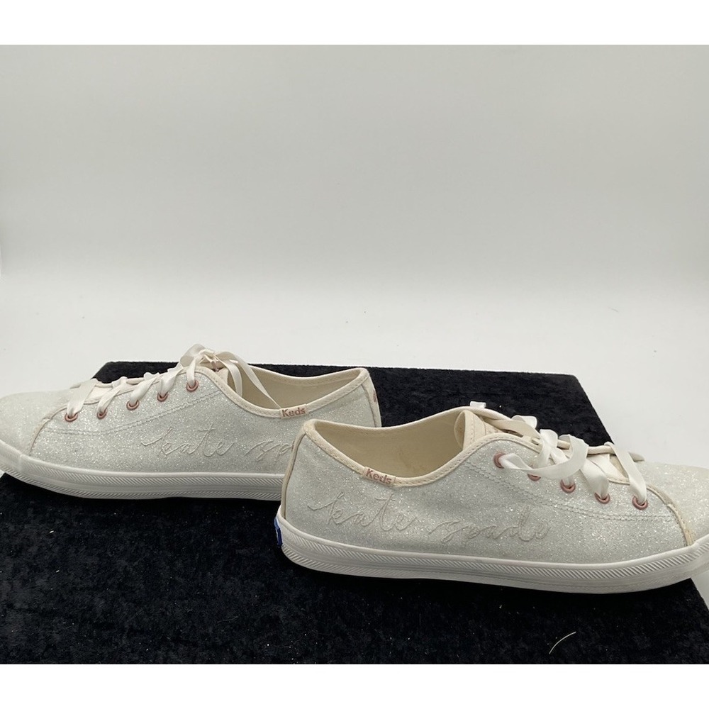 Keds Kate Spade Shoes 6 White Sparkly Kick Start SCR